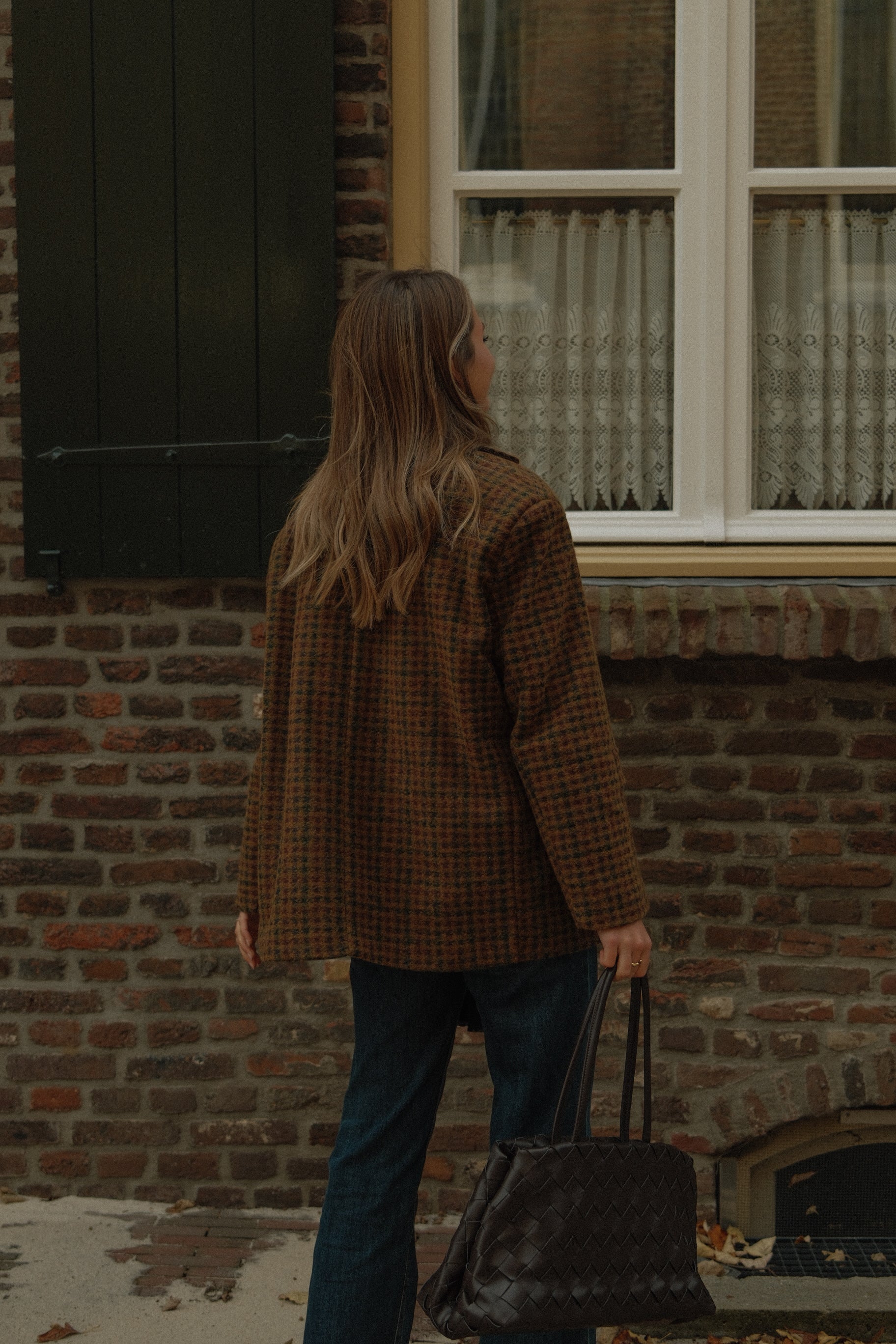 OVERSIZED CHECKED WOOLMIX BLAZER