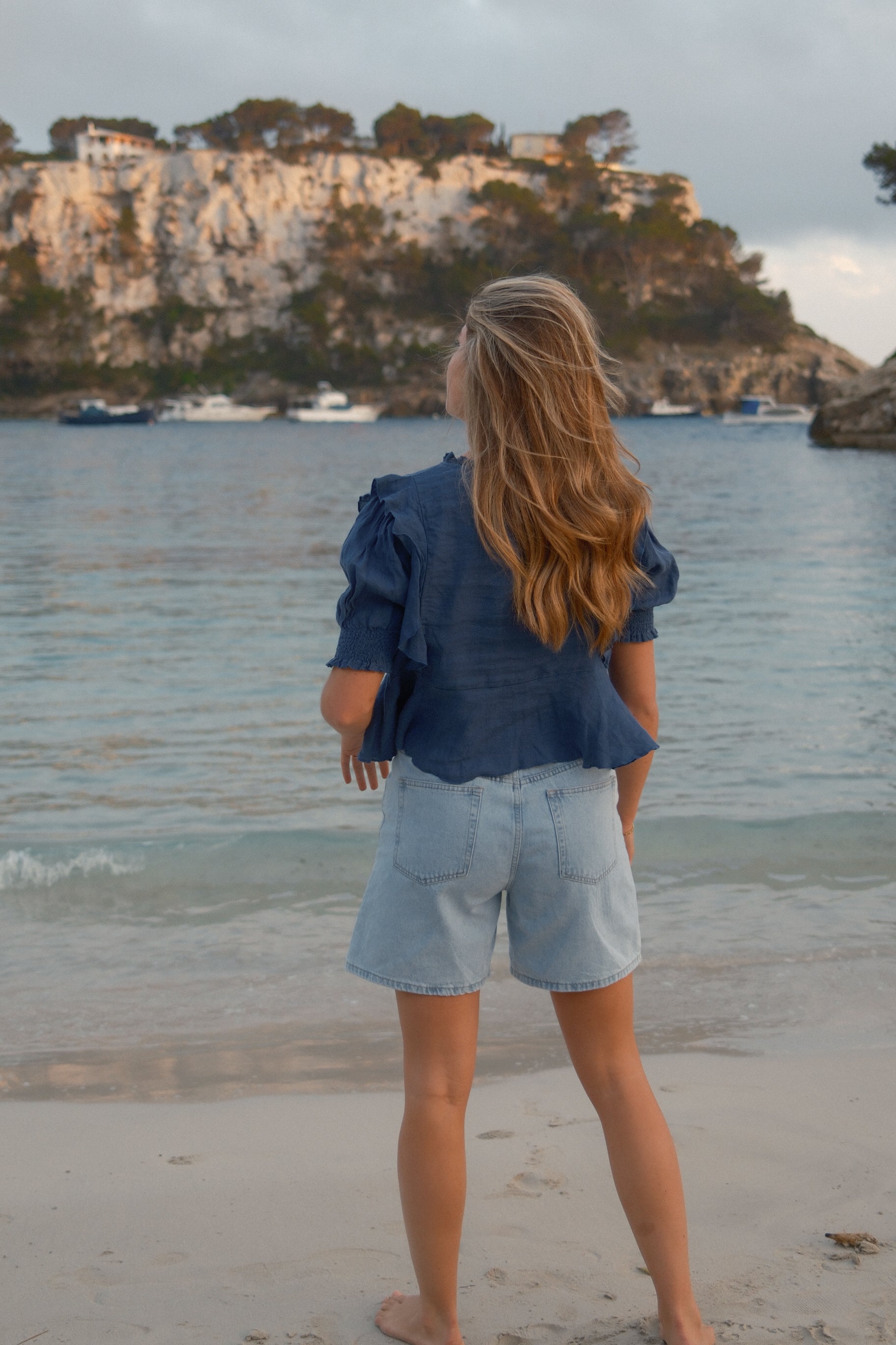 100% LINNEN YARA TOP NAVY