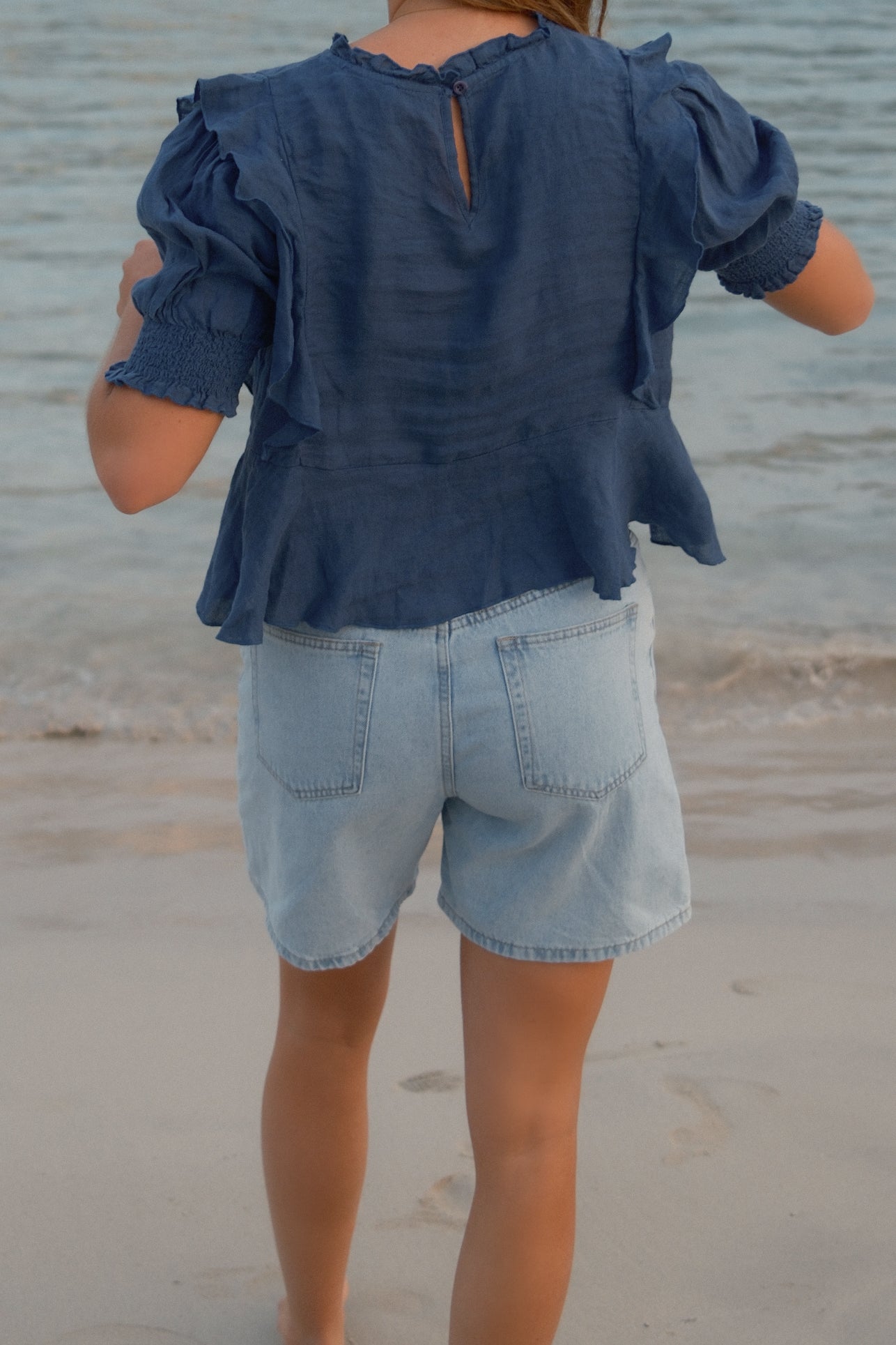 MID THIGH SHORT VALMY LIGHT DENIM