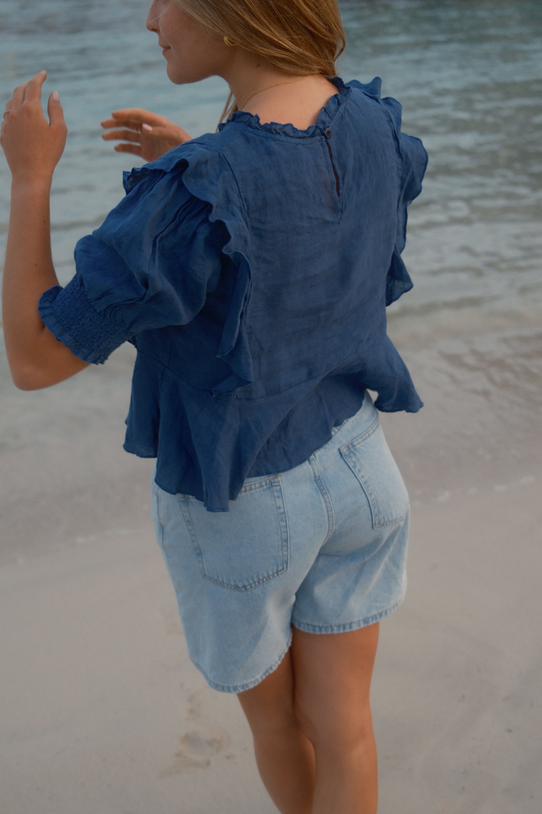 MID THIGH SHORT VALMY LIGHT DENIM