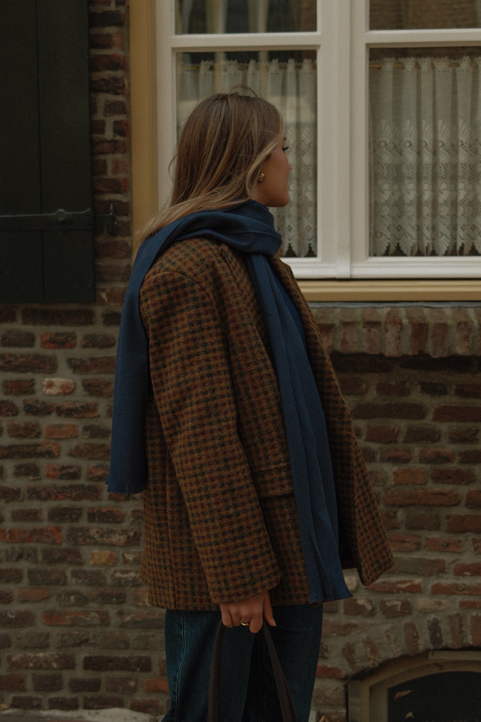 CASHMERE MIX ESSENTIAL SCARF NAVY