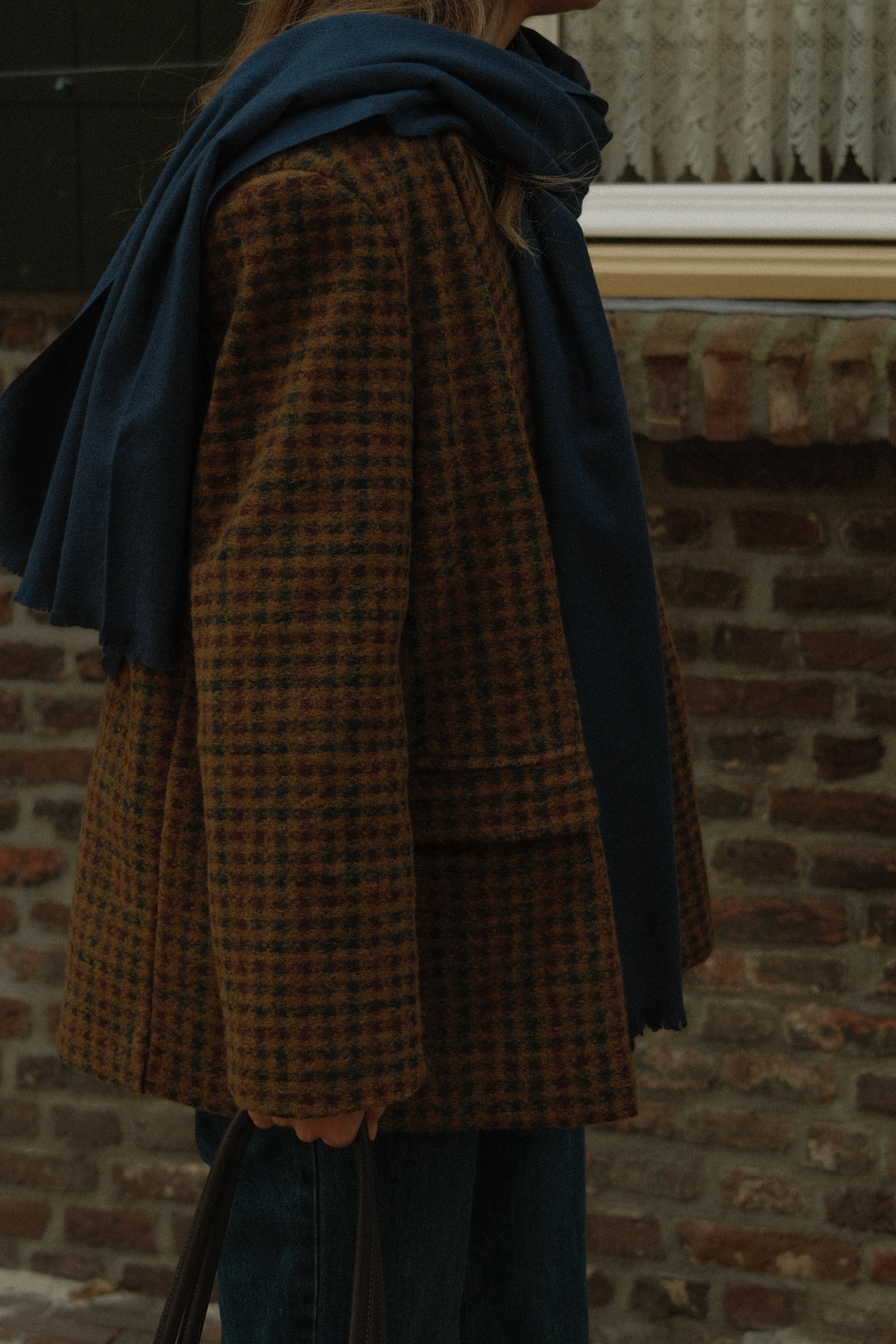 CASHMERE MIX ESSENTIAL SCARF NAVY