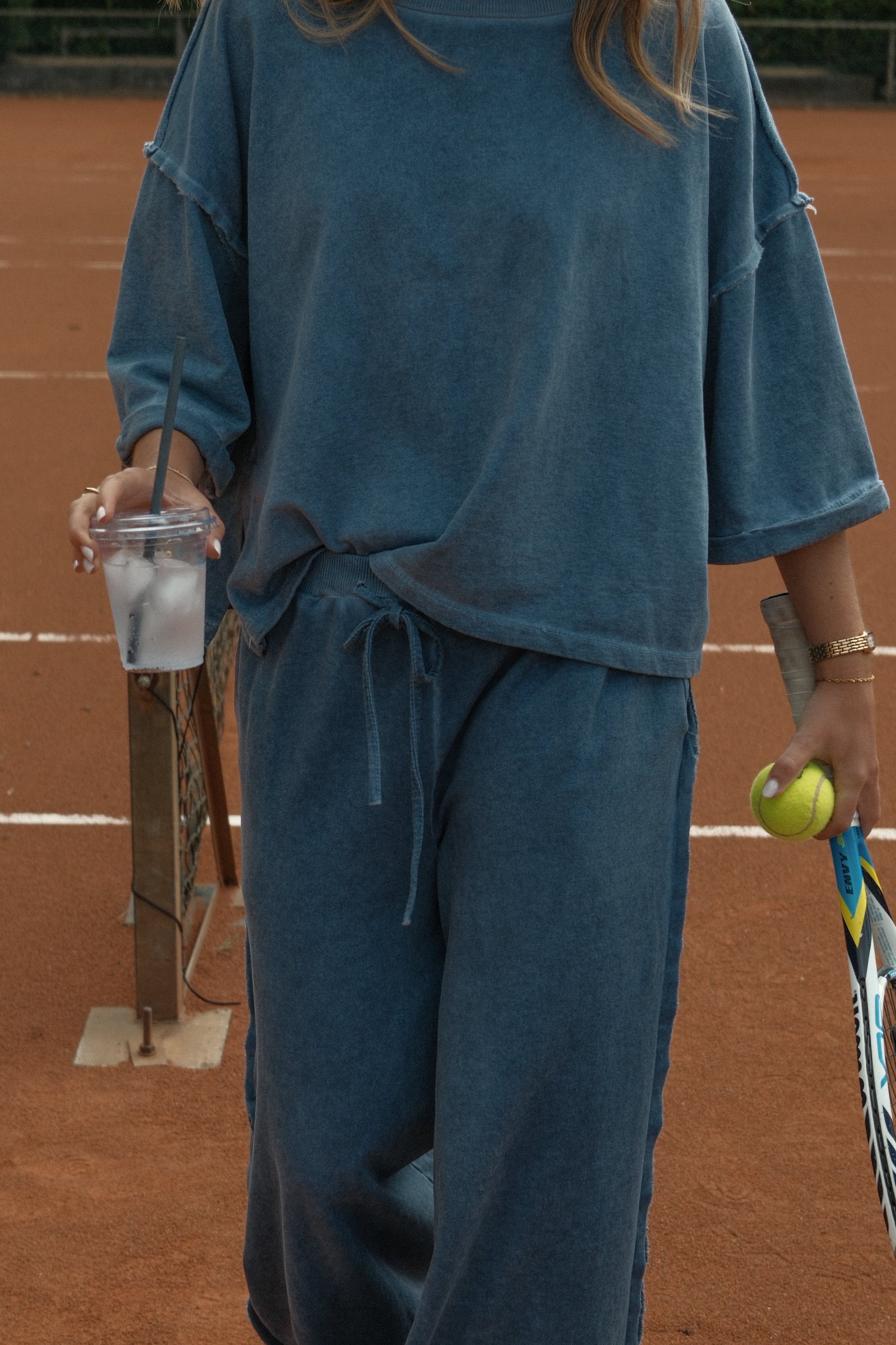 VINTAGE WASHED PANTS BLUE (SET)