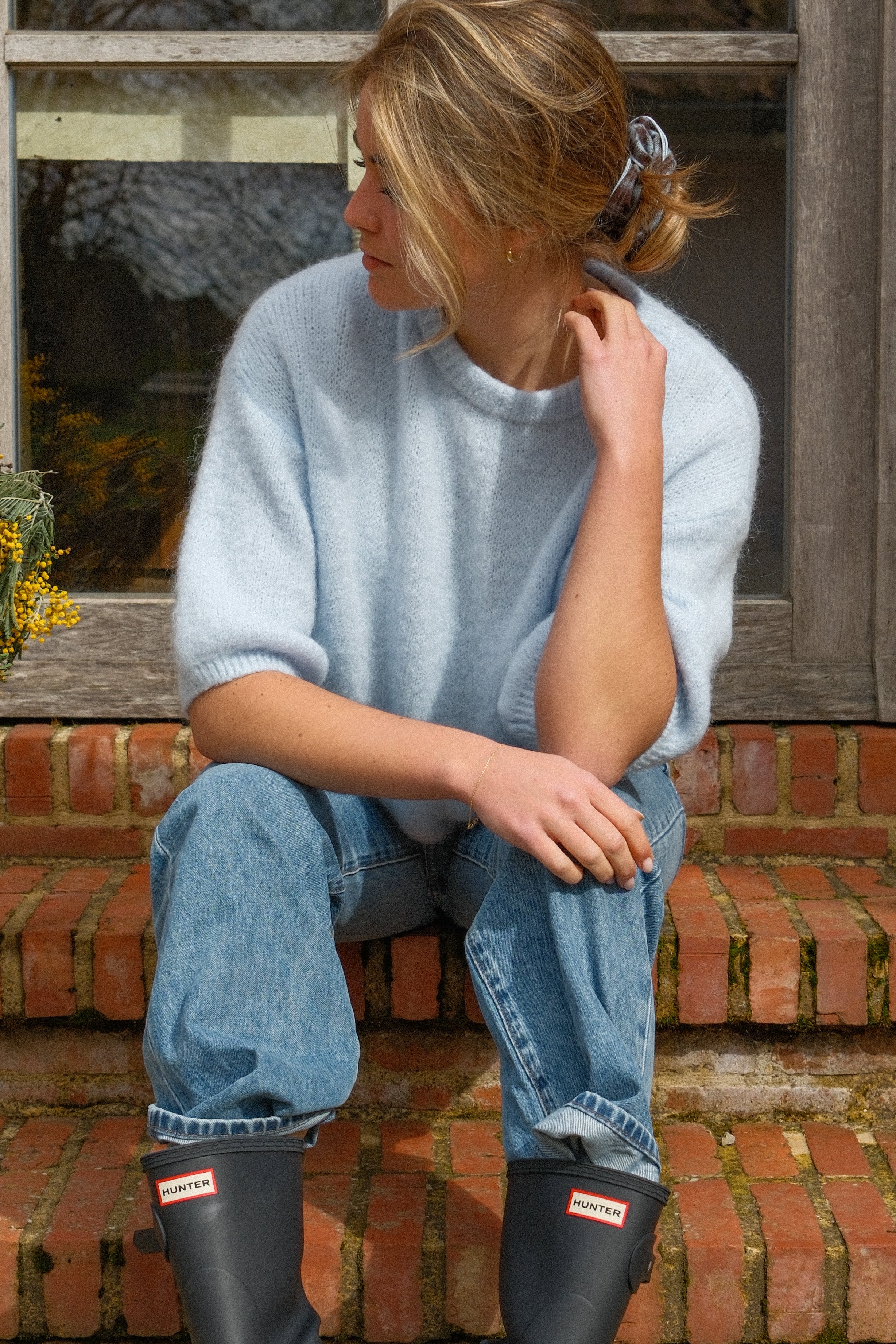 MOHAIR TESS KNIT BABY BLUE