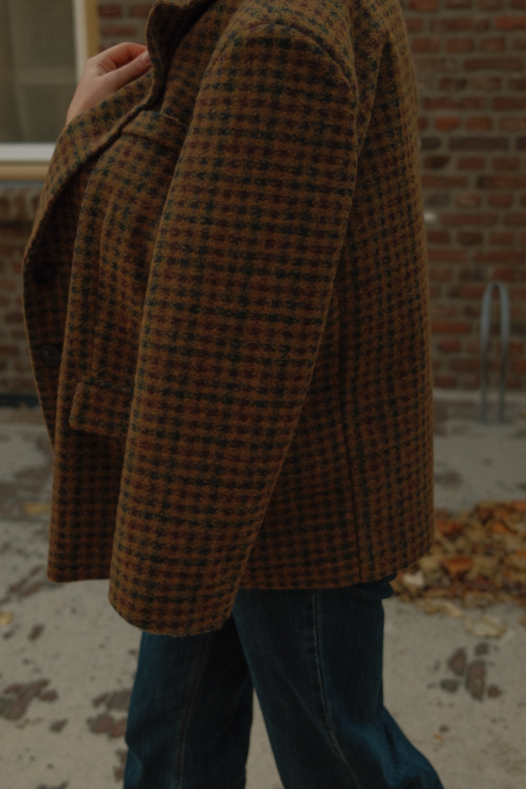OVERSIZED CHECKED WOOLMIX BLAZER