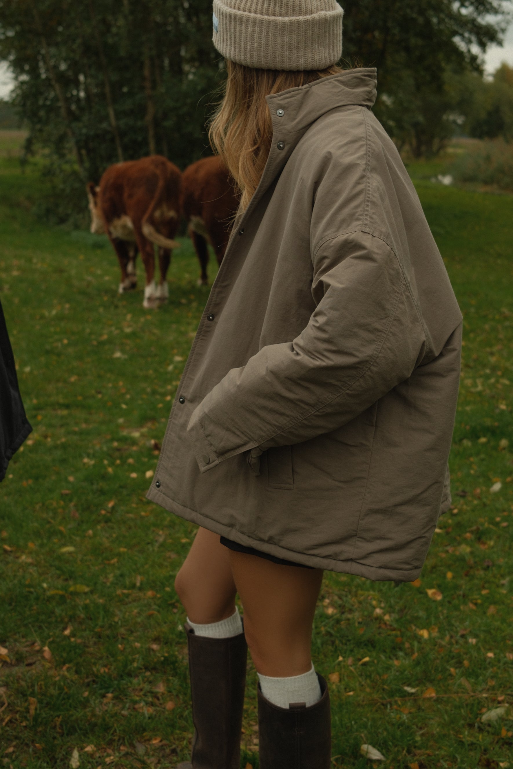 THE HARRIS PUFFER COAT TAUPE