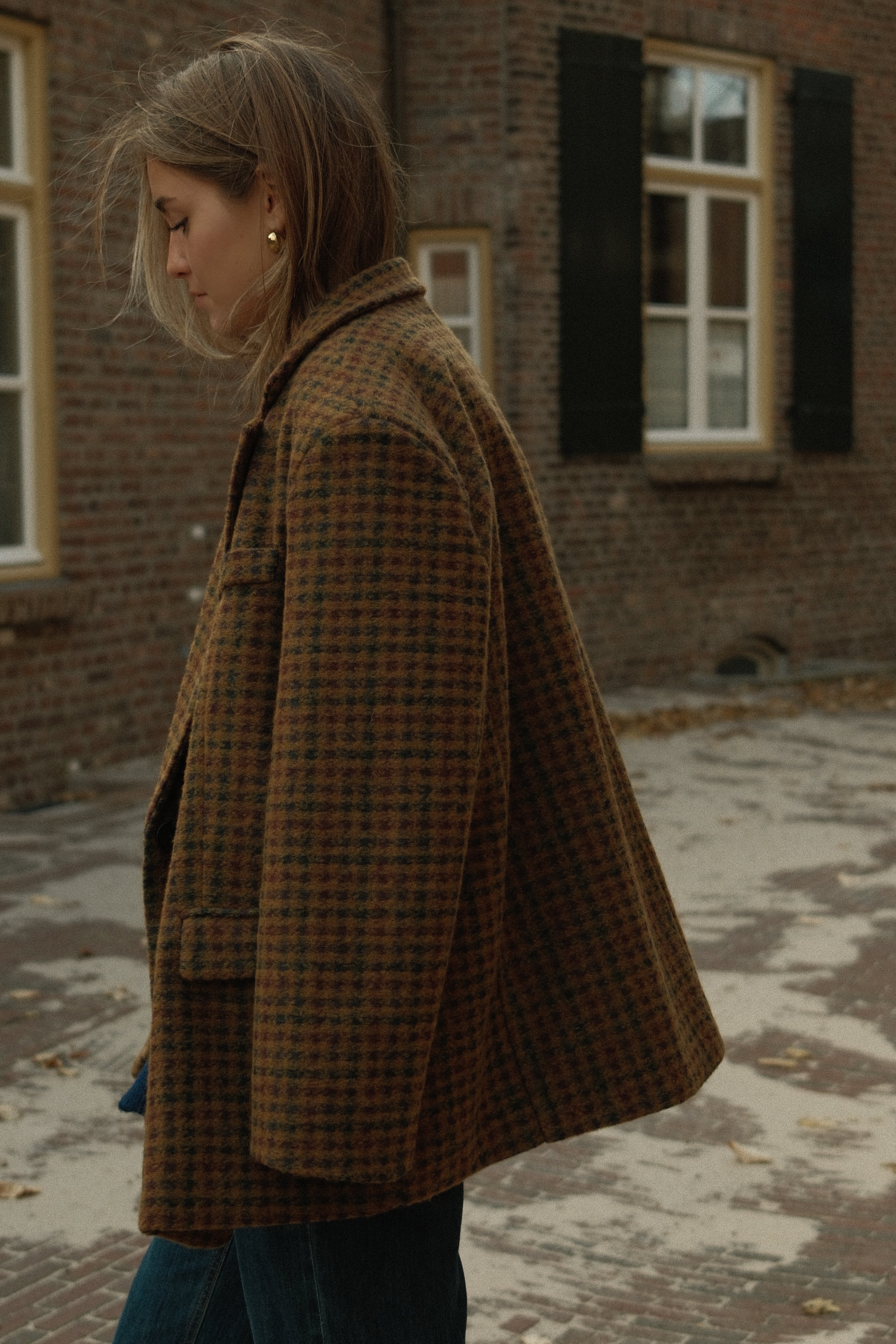 OVERSIZED CHECKED WOOLMIX BLAZER