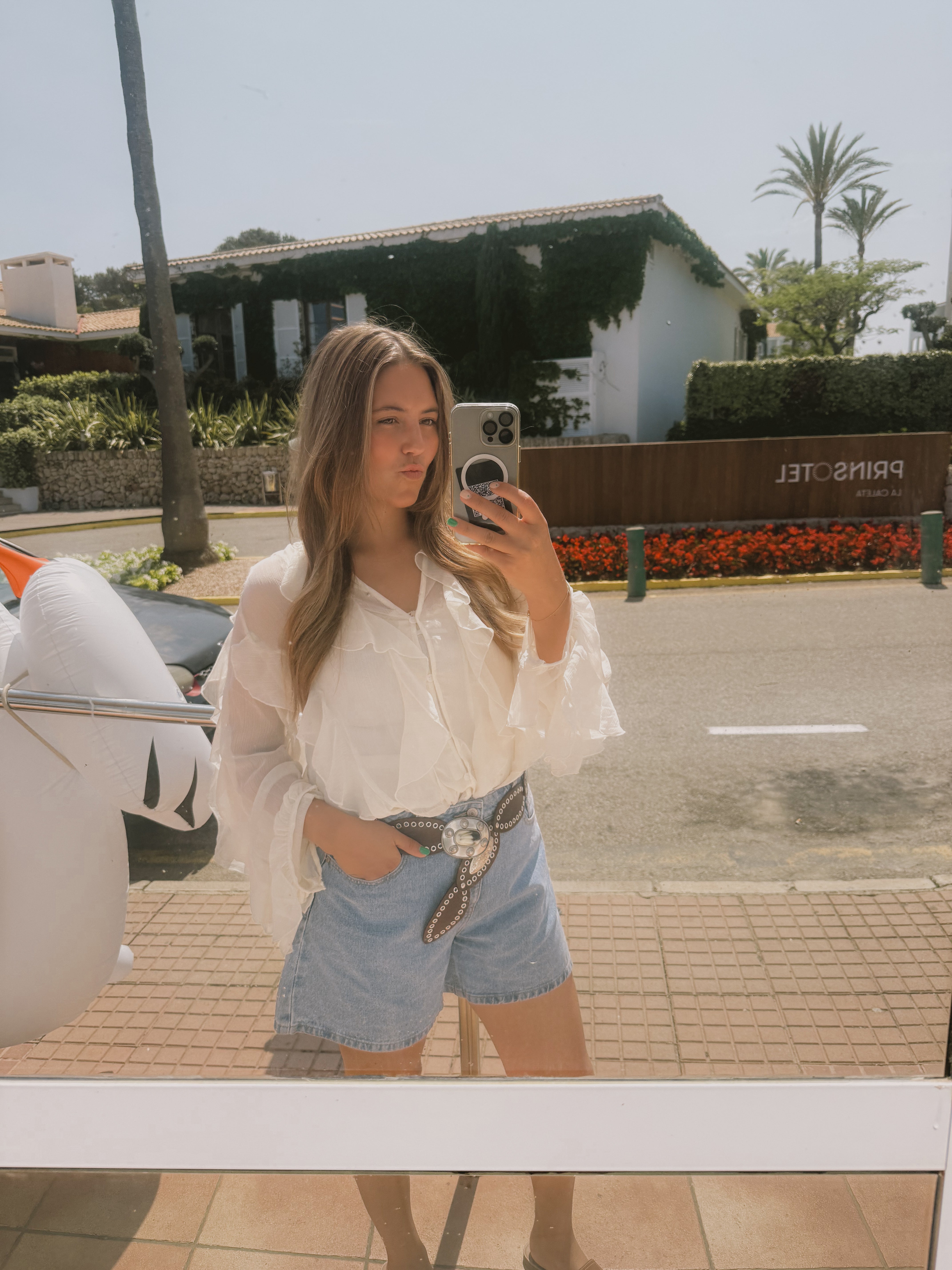VOLANT MIA TOP BEIGE