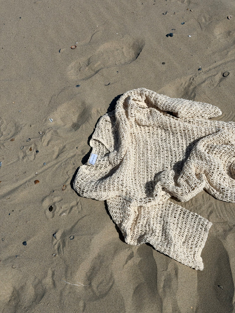 CROCHET DRESS BEIGE