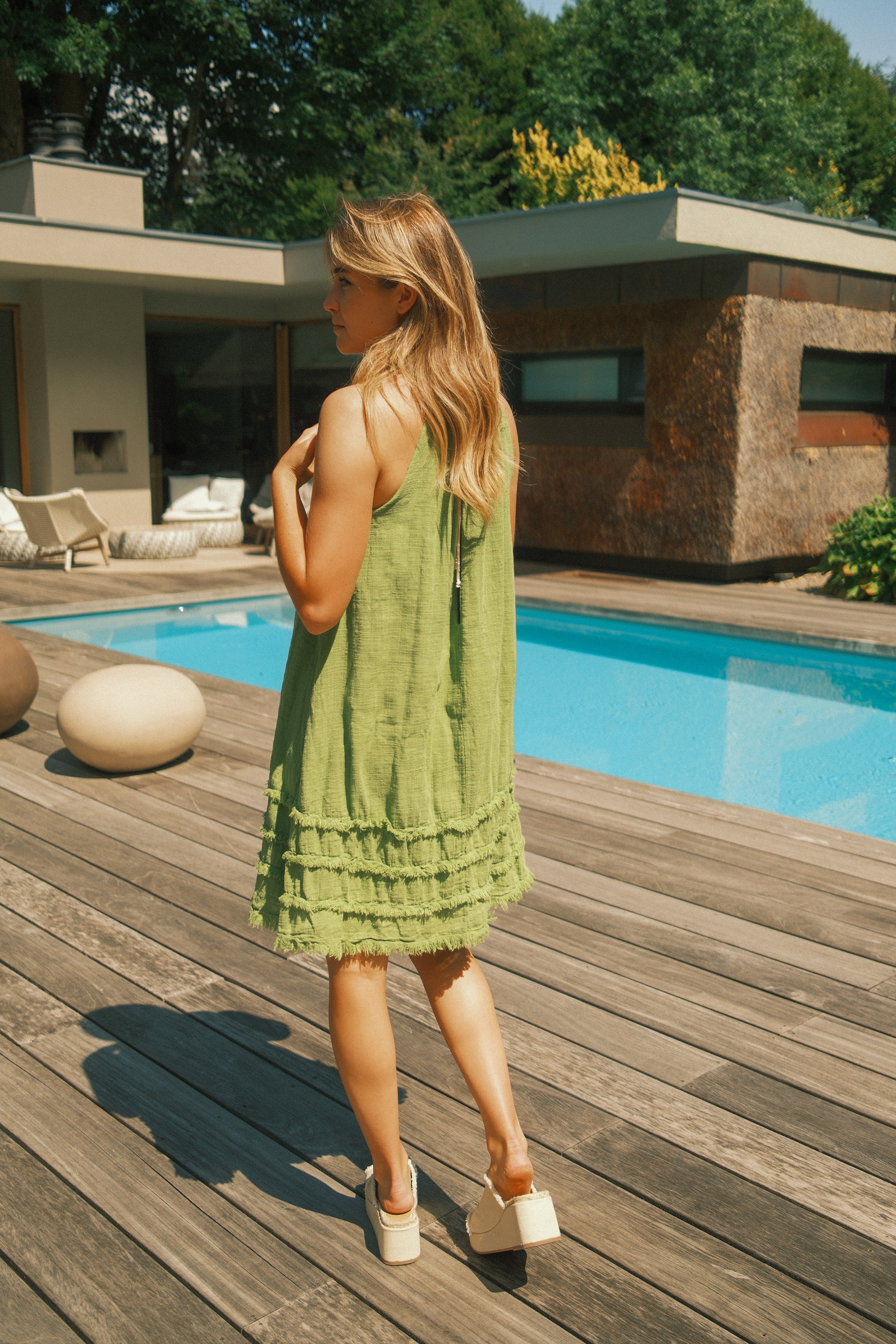 OLIVIA DRESS GREEN