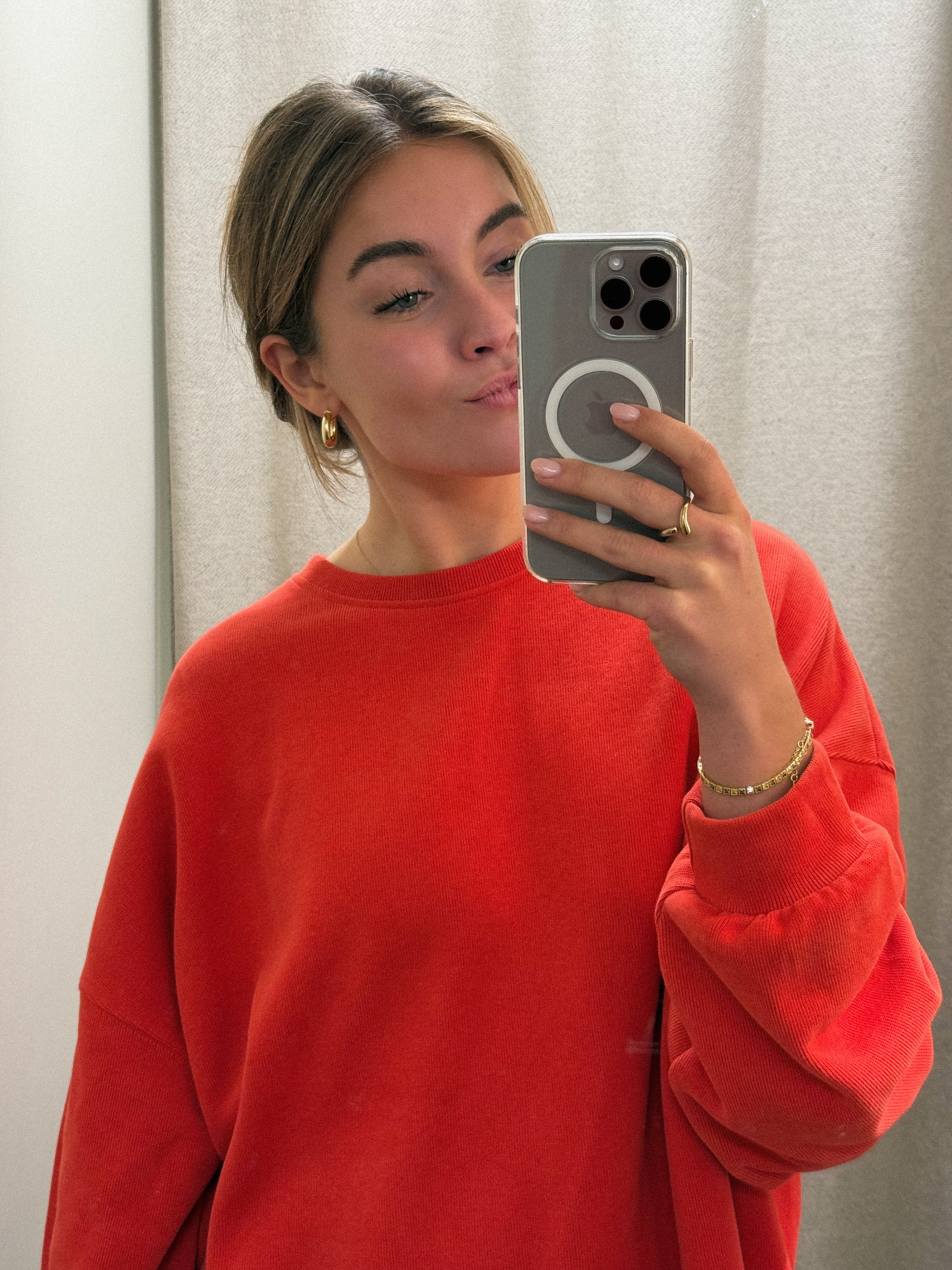 OVERSIZED WINTER SWEATER RED