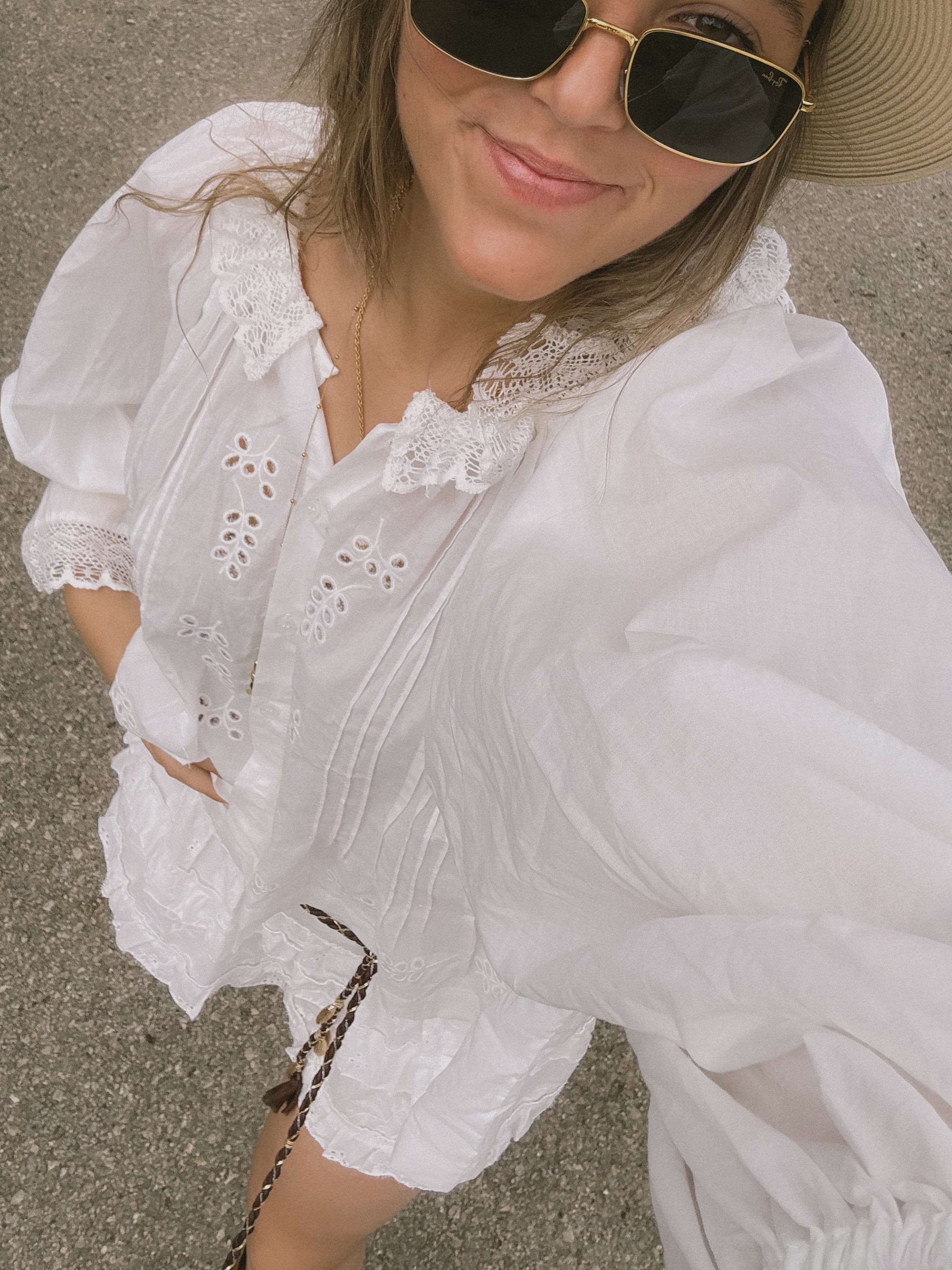 BRODERIE SAAR TOP WHITE