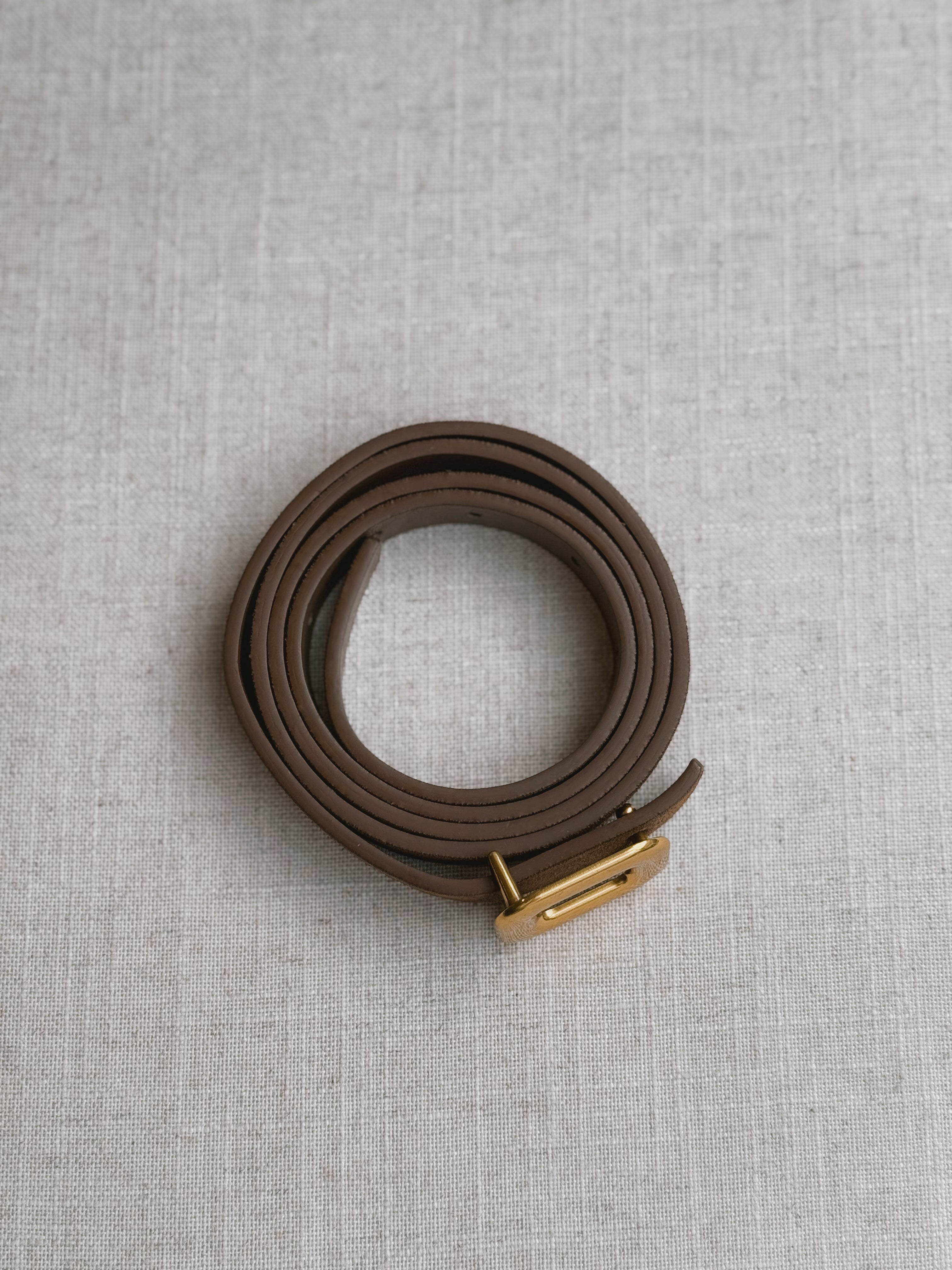 CELESTE LEATHER BELT CHOCO