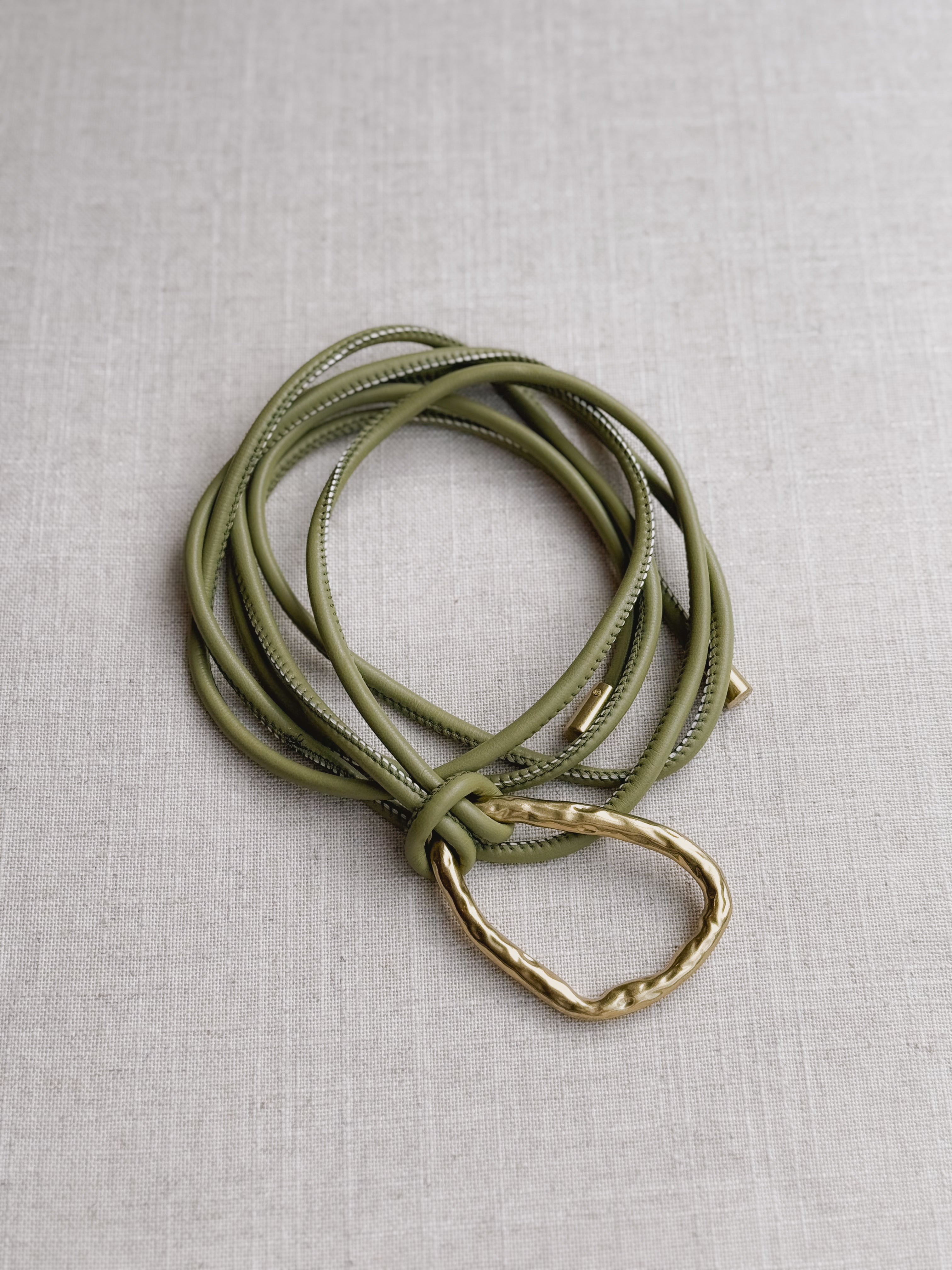 LIBRA BELT WITH ADJUSTABLE CORD GREEN