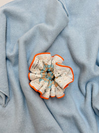 ORANGE CHECKED SCRUNCHIE